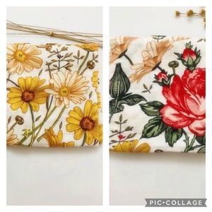 2 Boho Vintage Floral Baby Swaddles